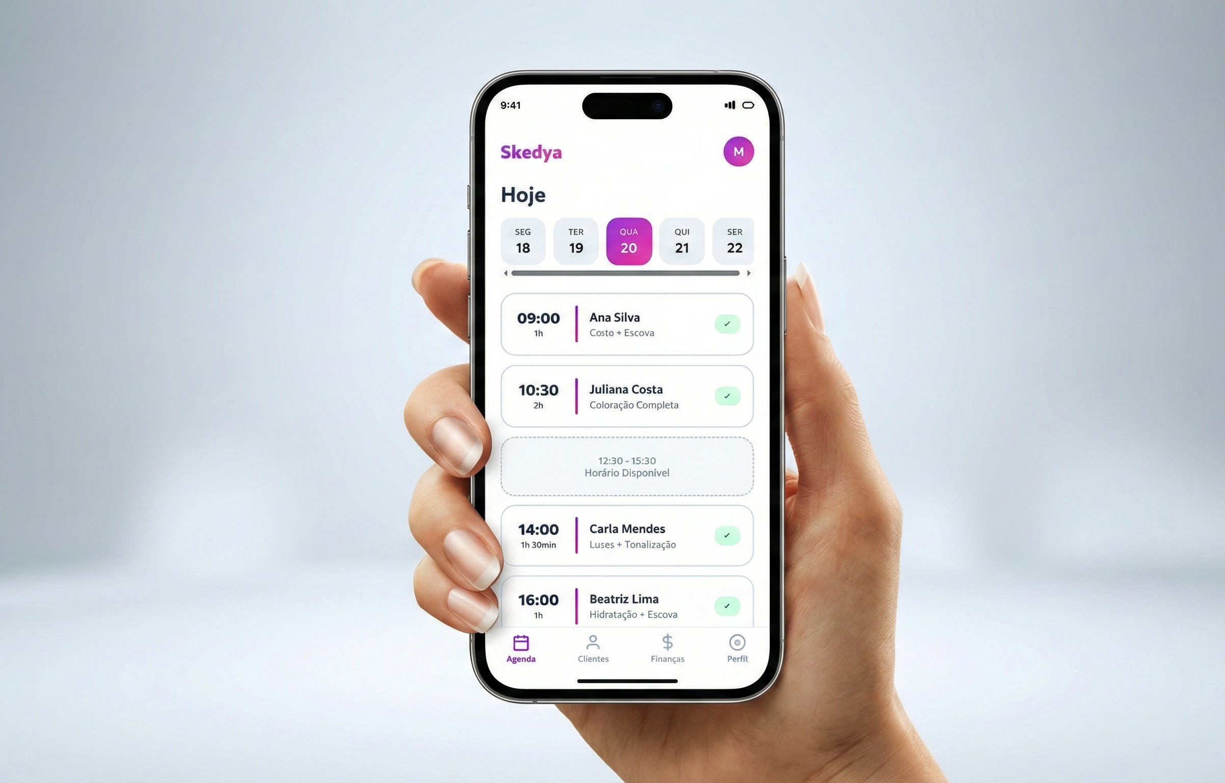 Skedya App - Interface para Profissionais Autônomos